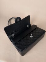 Chanel Classic Flap Medium 25 Black sliver Hardware - Image 7