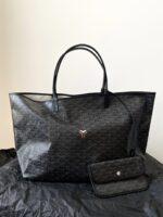 Goyard Black Goyardine Saint Louis PM Leather - Image 5