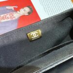 Chanel 24C Top Handle Flap Bag in Black Lambskin - Image 6