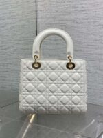 Dior Medium Lady Bag in White Gold Hardware - Image 4