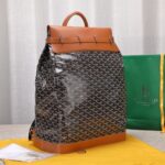 Goyard Black Goyardine & Brown Leather Steamer Bag - Image 5