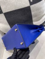 HN 28 Electric Blue Epsom Leather Gold Hardware - Image 6