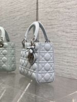Dior Small Lady Dior Bag in Ice Blue Cannage - Image 4