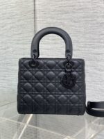 Dior Medium Lady Bag in Matte Black - Image 2