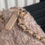Chanel 24B Cc Quilted Chain Top Handle Pink Tweed / Sequin - Image 4