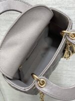 Christian Dior Mini Lady Dior bag in gray - Image 7