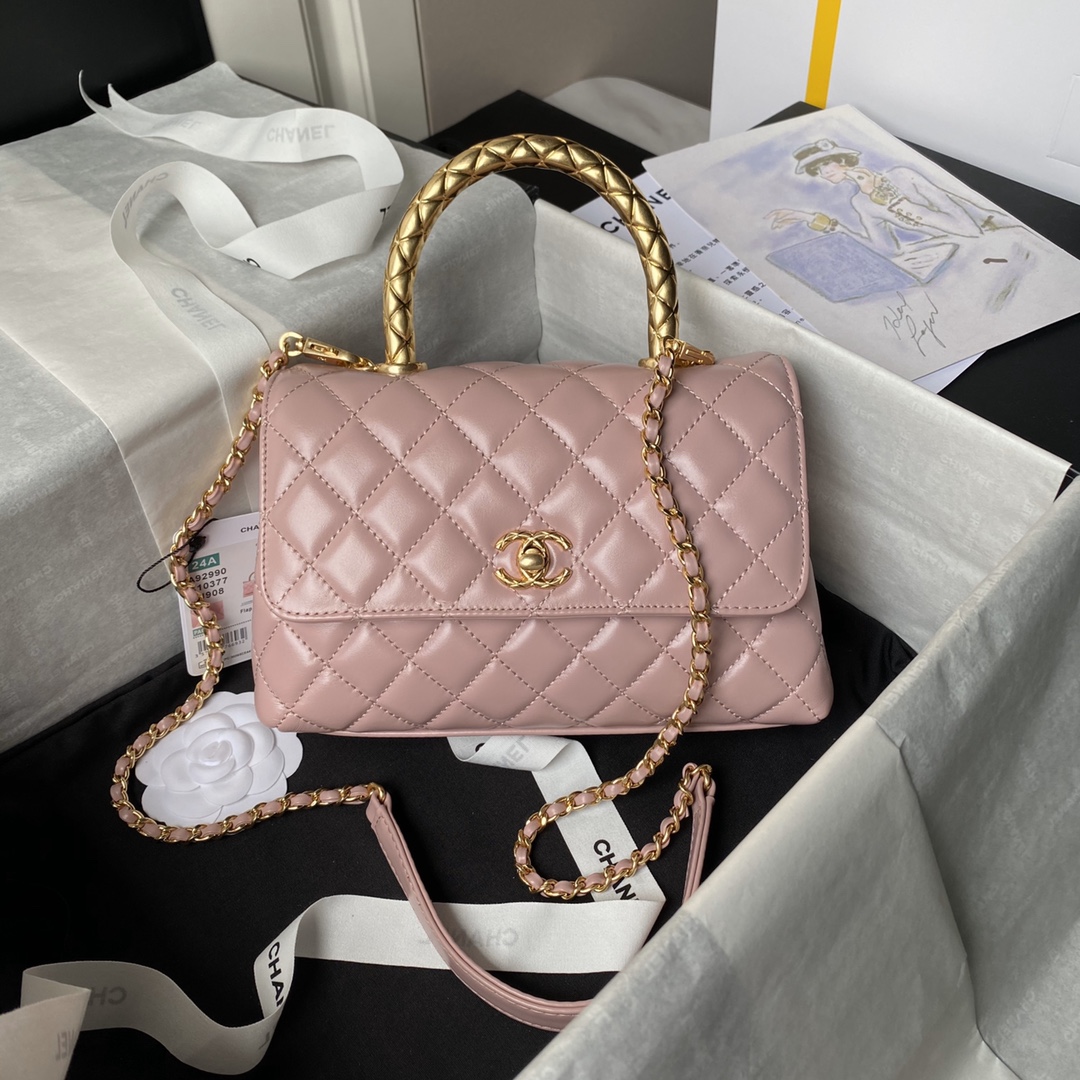 44684146.jpg Chanel 22B Small Flap Bag Gem Chain Dust Pink - Image 1