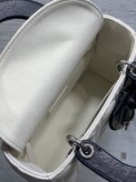 DIOR Lady Dior Bag with Chain Two-Tone Latte and Black - Image 5