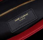 Saint Laurent Tribeca shoulder bag in burgundy leather - Image 9