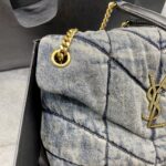 SAINT LAURENT Solferino Medium Cotton And Leather Shoulder Bag - Image 2