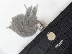 Saint Laurent Black Leather Small Kate Tassel Crossbody Bag Sliver - Image 5