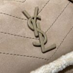 Saint Laurent Medium Niki Shoulder Bag in Tan/Cream Nubuck and Shearling Brown Beige - Image 2