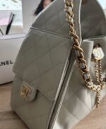 Chanel Small 25 Grey with Gold Hardware - Image 5