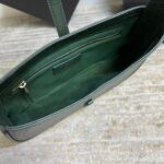 SAINT LAURENT Le 5 À 7 Green Crocodile-effect Leather Shoulder Bag In Dark Green - Image 6
