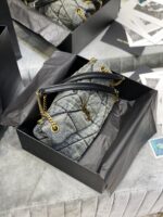 SAINT LAURENT Solferino Medium Cotton And Leather Shoulder Bag - Image 7