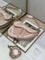 Dioramour Small Saddle Bag with Strap Soupir Pink - Image 2
