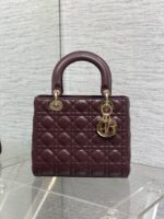 Christian Dior Small Lady Dior bag in Burgundy - Image 2