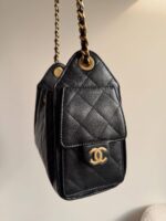 CHANEL 25 Mini Black Gold Hardware - Image 4