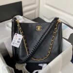 Chanel 23A Hobo Calfskin Black