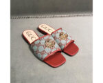 Gucci GG Matelassé canvas flat sandals