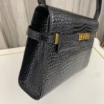 Saint Laurent Manhattan Crocodile-Embossed Shoulder Bag - Image 6