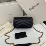 YSL Loulou medium in Matelassé Lambskin Black - Image 3