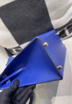 HN 28 Electric Blue Epsom Leather Gold Hardware - Image 5
