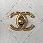 Chanel Calfskin Hobo Bag White/Black - Image 4
