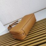 Prada Medium Leather Top-Handle Bag in Brown - Image 4