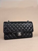 Chanel Classic Flap Medium 25 Black sliver Hardware