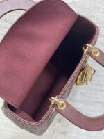 Christian Dior Small Lady Dior bag in Burgundy - Image 7