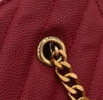Saint Laurent Tribeca shoulder bag in burgundy leather - Image 6