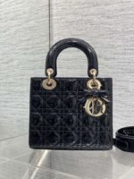 Christian Dior Small Lady Dior bag in Black Patent - Image 2