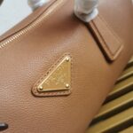 Prada Caramel Medium leather top-handle bag with padlock - Image 5