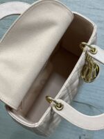 Dior Medium Lady bag in Pink Gold Hardware - Image 5