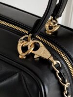 Chanel Black Quilted Lambskin Leather Bag - Image 6