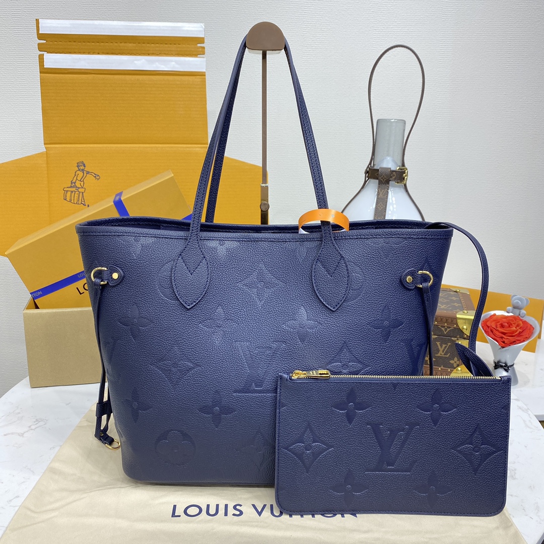 839b099f-1.jpg LV Neverfull MM Monogram Empreinte Leather - Image 1