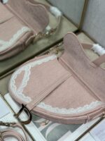 Dioramour Small Saddle Bag with Strap Soupir Pink - Image 3