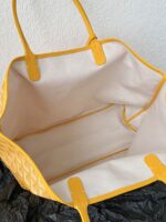 Goyard Yellow Goyardine Canvas & Chevroches Calfskin Saint Louis PM Tote - Image 5