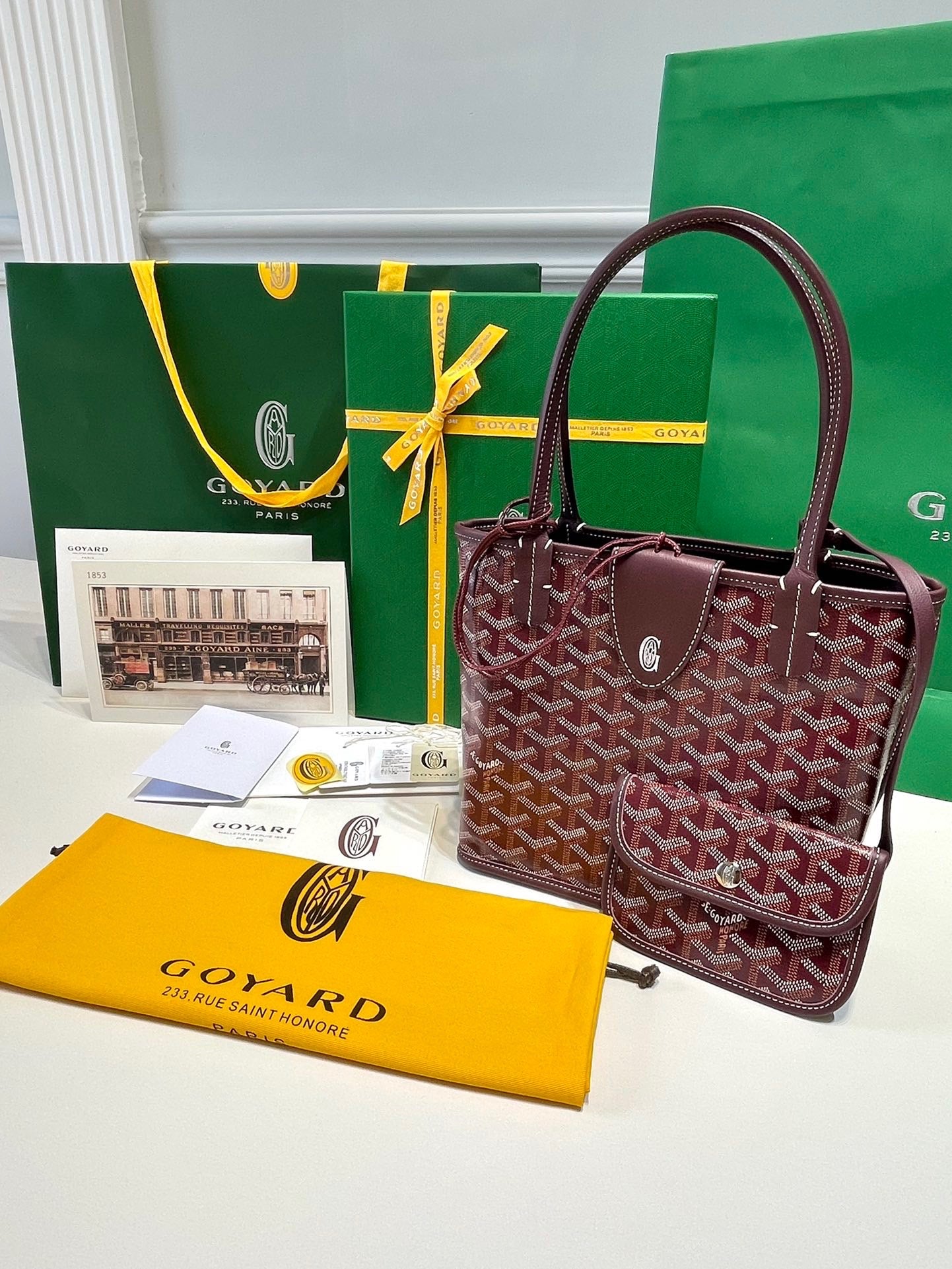 8764BFE5-342E-47BF-A7C9-A59224DD6422.jpg Goyard Anjou Mini in Burgundy - Image 1
