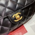 Chanel 24C Top Handle Flap Bag in Black Lambskin - Image 3