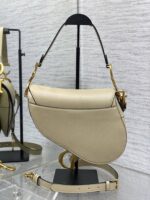Dior Saddle Bag in Beige Gold Hardware - Image 3