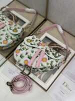 Dior Saddle Bag Multicolored Floral Embroidery Flowers - Image 2
