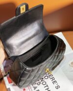 Chanel 24C Top Handle Flap Bag in Black Lambskin - Image 5