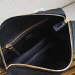 Prada Black Medium leather top-handle bag with padlock - Image 3