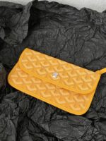 Goyard Yellow Goyardine Canvas & Chevroches Calfskin Saint Louis PM Tote - Image 7