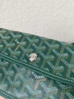 Goyard Green Goyardine Canvas & Chevroches Calfskin Saint Louis PM Tote - Image 6