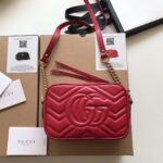 GUCCI Calfskin Matelasse Mini GG Marmont Chain Shoulder - Image 4