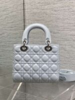 Dior Small Lady Dior Bag in Ice Blue Cannage - Image 3