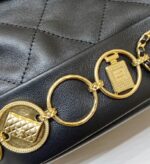Chanel Charm Backpack Replica 11 Black Smooth Leather 18x18x8cm - Image 3